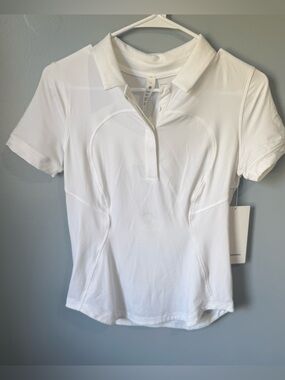 Lululemon Women’s Quick Dry White Polo Size 4
